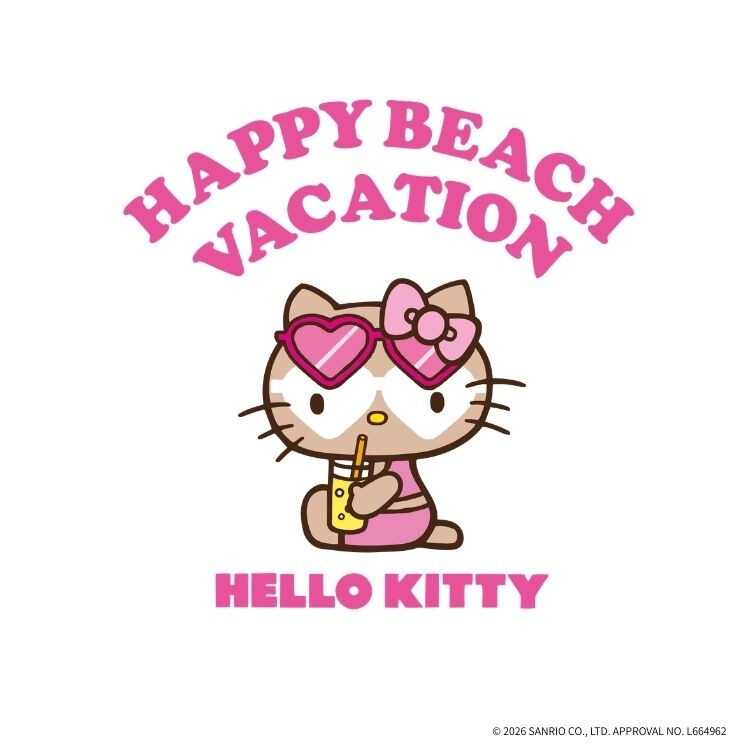 こんがり小麦色に日焼けしたハローキティが可愛い 「HAPPY BEACH