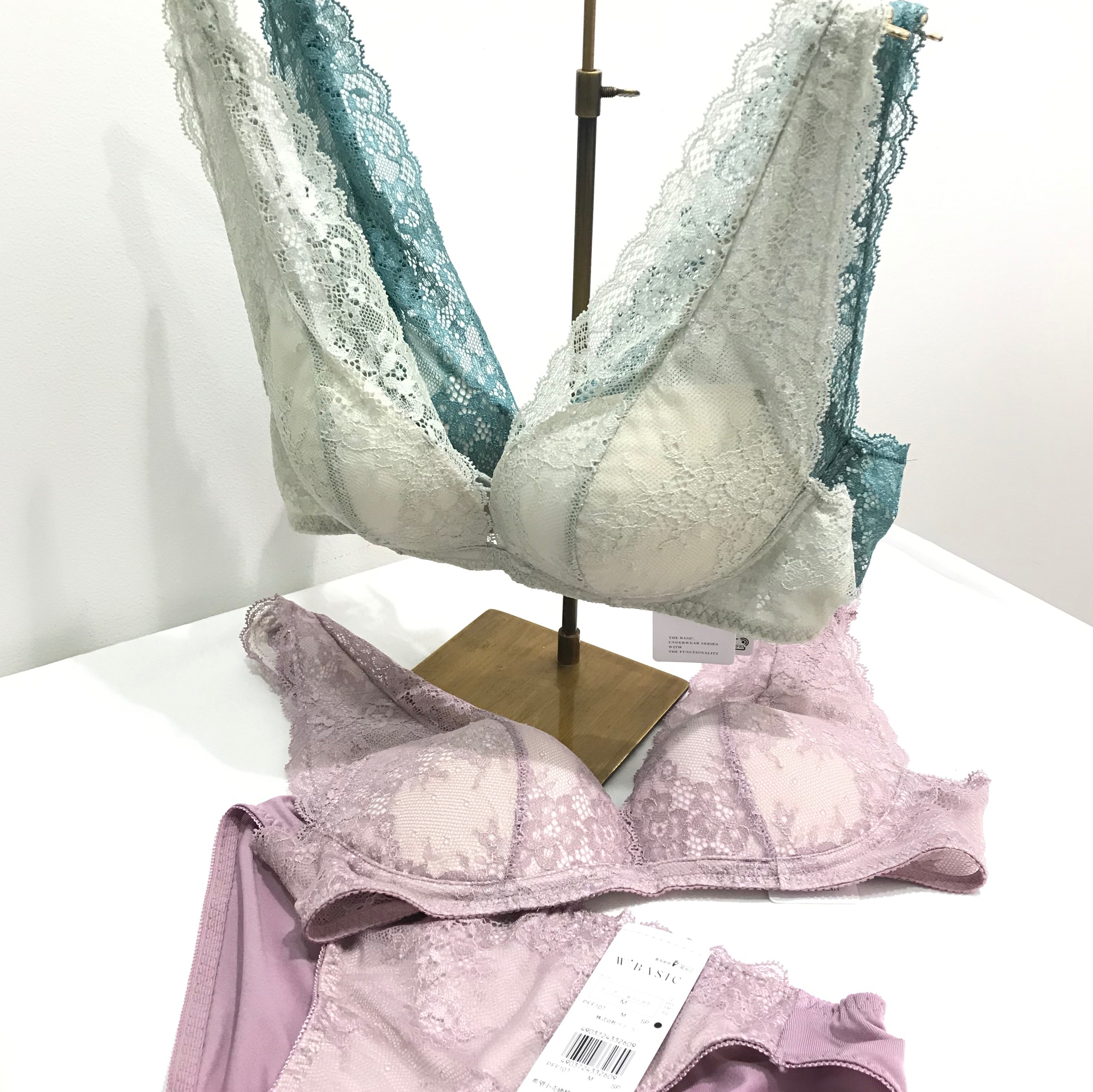 Aubade Rosessence プリフォーム ブラレット XSサイズあり】編み上げリボン×フラワー刺繍レースタイトミニ