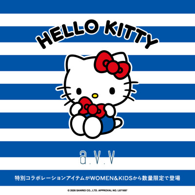 【HELLO KITTY xa.v.v】夏気分を盛り上げる、別注デザインTシャツ＆バッグが登場！