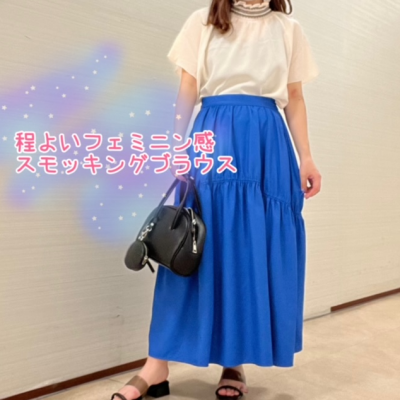 🌻程よいフェミニン感🌻スモッキングブラウス