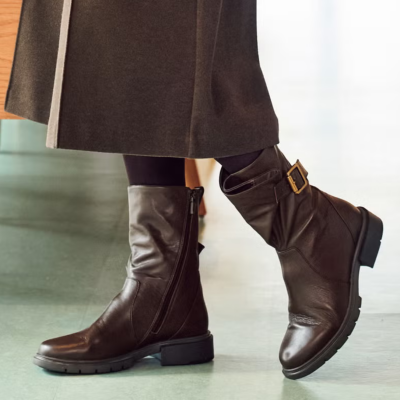 ✨本革なのに撥水機能‼️おしゃれも快適さも叶えるミドルブーツ👢✨