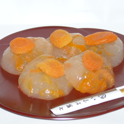甘酸っぱいあんずくず餅♪＜いなば播七＞