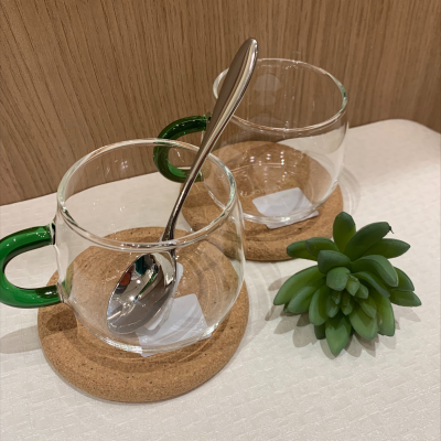 夏限定！緑のティーカップ