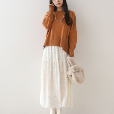 「どんなスタイルにも相性◎なデザイン」ふわもっちニット　発売中☆